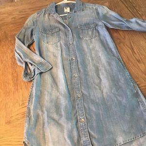 H&M Chambray long sleeve dress size 2